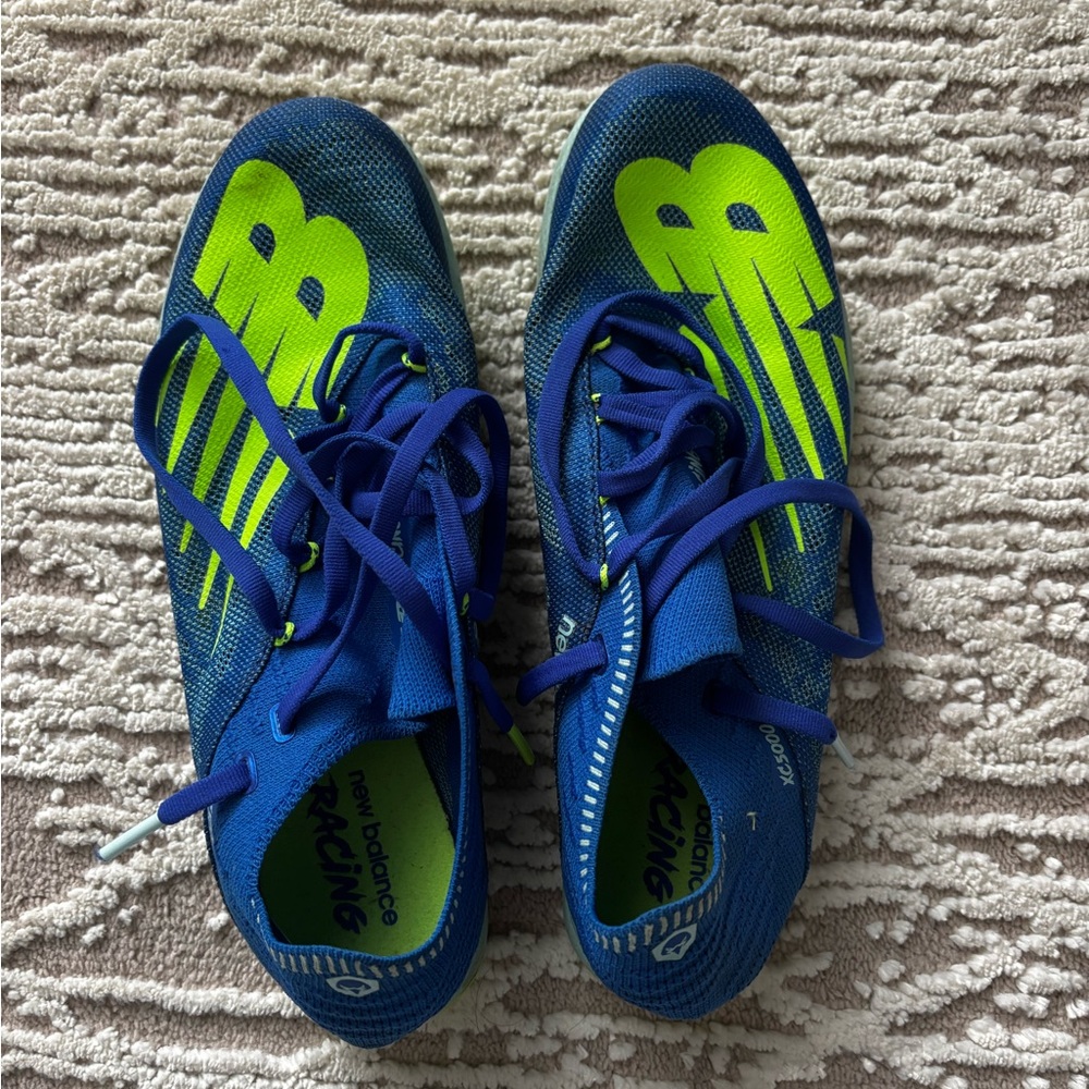 New Balance Blue and Neon Green Racing Shoes